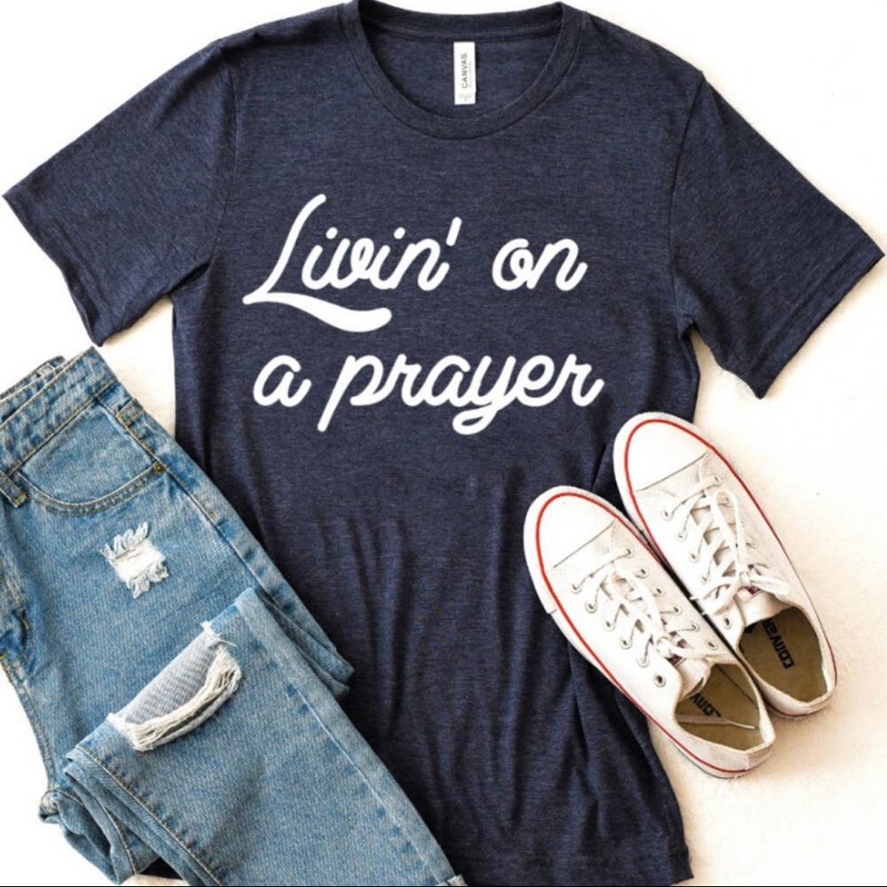 Navy Livin’ on a Prayer Tee